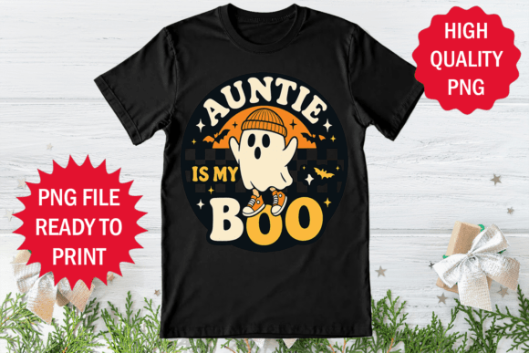 Auntie in My Boo Sublimation T-shirt
