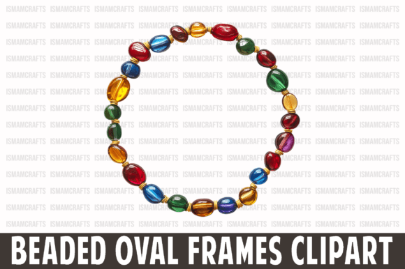Beaded Oval Frames Clipart PNG: Graphics & Freebies