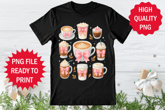 Cold Coffee T-shirt Sublimation Clipart