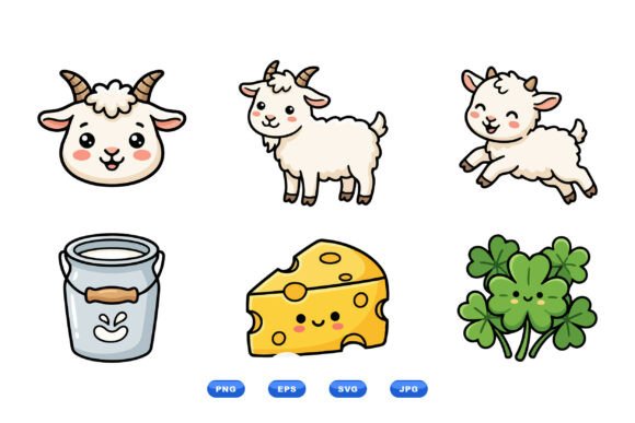 Cute Farm Animal Clipart Pack: Graphics for Playful Branding