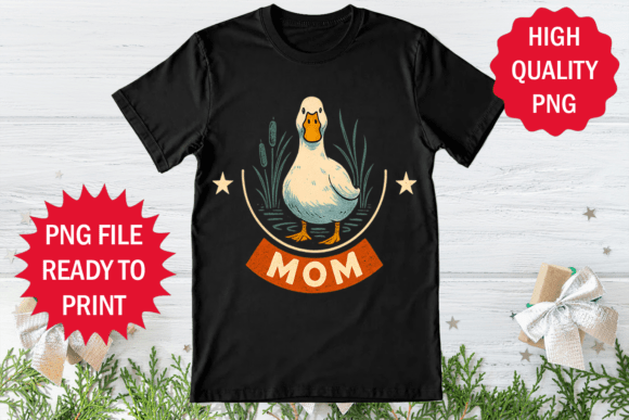 Duck Lover Mom T-shirt Design Graphics Freebies
