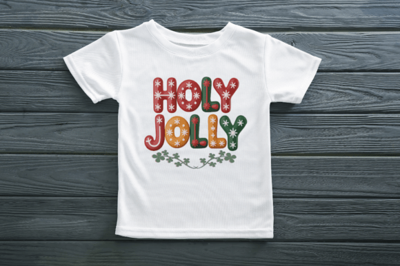 HOLY JOLLY - CHRISTMAS T SHIRT DESIGN