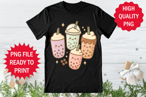Ice Coffee Design: Graphics for Cold Coffee T-Shirts