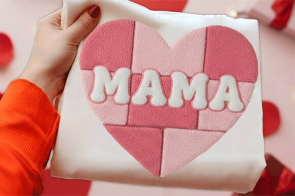 Latch Hook Heart PNG, Mama Sublimation