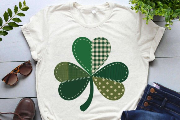 Patchwork Shamrock St Patrick’s Day Png