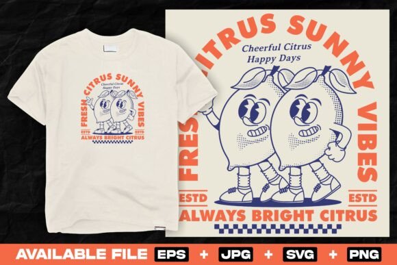 Retro Citrus Lemon Character Design