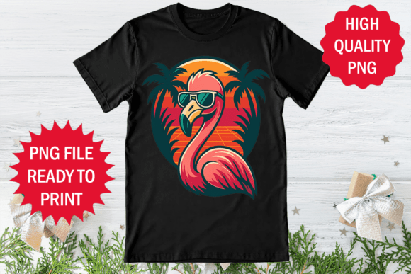 Retro Flamingo 70s Retro T-shirt Design