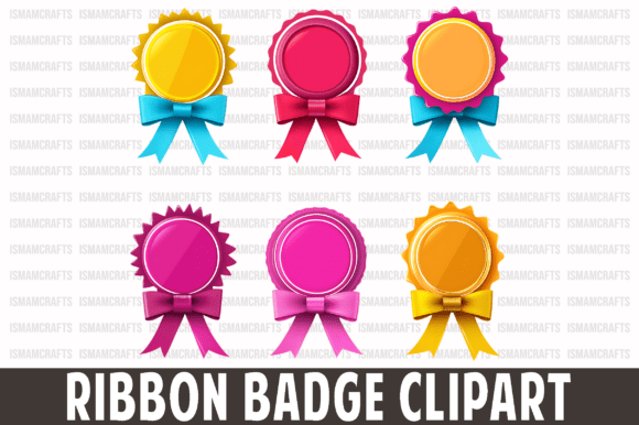 Ribbon Badge Clipart PNG: Graphics for Freebies