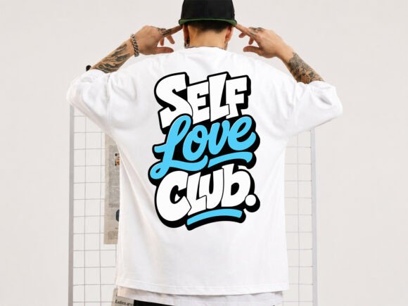 Self Love Club Typography T-Shirt Design Graphics
