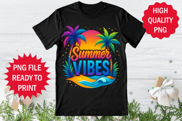 Summer Vibes T-shirt Design Png Artwork